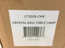 Load image into Gallery viewer, Elegant Designs LT1026-CHR 8 in. Chrome and Crystal Ball Table Lamp