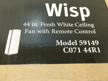 Load image into Gallery viewer, Casablanca 59149 Wisp 44 in. LED Indoor Fresh White Ceiling Fan