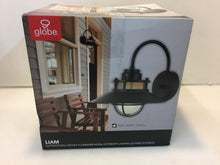 Load image into Gallery viewer, Globe Electric 44233 Liam 1-Light Matte Black Outdoor Wall Sconce