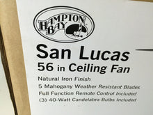 Load image into Gallery viewer, Hampton Bay AG523-MH/NI San Lucas 56" Natural Iron Ceiling Fan 530171