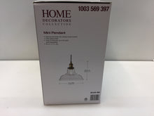 Load image into Gallery viewer, Home Decorators Collection 60424 1-Light Dark Bronze Pendant 1003569397