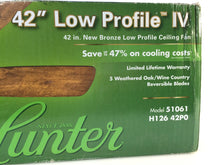Load image into Gallery viewer, Hunter 51061 Low Profile IV 42 in. Indoor New Bronze Ceiling Fan