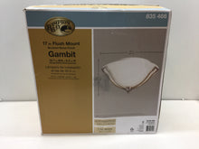 Load image into Gallery viewer, Hampton Bay 15700-018 Gambit 17 in. 3-Light Satin Nickel Flushmount