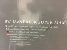 Load image into Gallery viewer, Monte Carlo 3MAVR88BSKOA Maverick Super Max 88" Brushed Steel Ceiling Fan