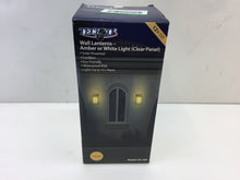 Load image into Gallery viewer, Techko Black Solar LED Outdoor Wall Lantern Clear Panel Sconce STL-205