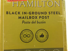 Load image into Gallery viewer, Architectural Mailboxes 7510B-10 Hamilton Black In-Ground Steel Mailbox Post