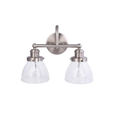 Load image into Gallery viewer, Hampton Bay 20358-001 Albona 2-Light Brushed Nickel Vanity Light 1002230565