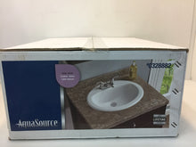 Load image into Gallery viewer, AquaSource ML-20504 White Drop-in Oval Bathroom Sink with Overflow 328882