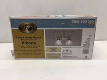 Load image into Gallery viewer, Hampton Bay 20358-001 Albona 2-Light Brushed Nickel Vanity Light 1002230565
