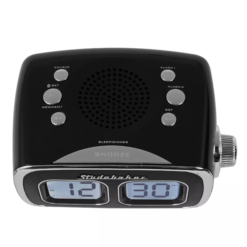 Studebaker Retro Digital Bluetooth AM/FM Clock Radio NT Electronics