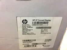 Load image into Gallery viewer, HP HP27SC1 27" Curved LCD WLED Monitor Silver Z4N74AA CNC721144T, NOB