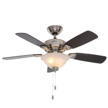 Load image into Gallery viewer, Hunter 52081 Caraway 44 in. Indoor Brushed Nickel Ceiling Fan with Light