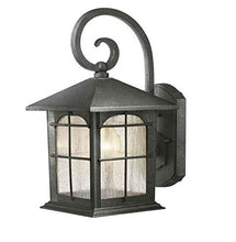 Load image into Gallery viewer, Home Decorators Brimfield 1-Light Aged Iron Outdoor Wall Lantern Sconce 272198