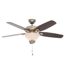 Load image into Gallery viewer, Hunter 53090 Builder Deluxe 52" Indoor Brushed Nickel Ceiling Fan w/ Light Kit