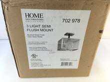 Load image into Gallery viewer, Home Decorators Collection 16791 3-Light Brushed Nickel Semi-Flush Mount Light