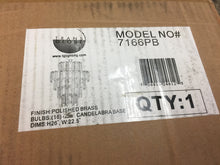 Load image into Gallery viewer, Trans Globe 7166PB Stewart 16-Light Bronze Chandelier w/ Crystal Shades