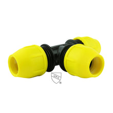 Load image into Gallery viewer, HOME-FLEX 1 in x 1 in x 1 in Underground Yellow Poly Gas Pipe Tee 18-401-010