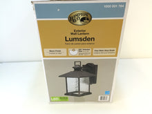 Load image into Gallery viewer, Hampton Bay Lumsden Wall-mount Black LED Motion Sensor Lantern 10000001784