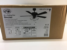 Load image into Gallery viewer, Hampton Bay Sinclair 44 in. LED Indoor Oil-Rubbed Bronze Ceiling Fan AL958-ORB