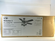 Load image into Gallery viewer, Hampton Bay AG510-BN Waterton II 52" Indoor Brushed Nickel Ceiling Fan