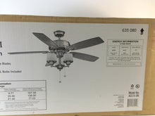 Load image into Gallery viewer, Hampton Bay AG510-BN Waterton II 52" Indoor Brushed Nickel Ceiling Fan
