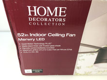 Load image into Gallery viewer, Home Decorators SW1422MBK Merwry 52" LED Matte Black Ceiling Fan 1001236066