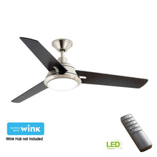 Load image into Gallery viewer, HDC Gardinier 52" 43260 LED Indoor Brushed Nickel WINK Enabled Smart Ceiling Fan