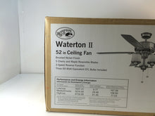 Load image into Gallery viewer, Hampton Bay AG510-BN Waterton II 52" Indoor Brushed Nickel Ceiling Fan