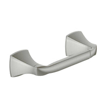 Load image into Gallery viewer, Moen YB5108BN Voss Pivoting Double Post Toilet Paper Holder in Brushed Nickel