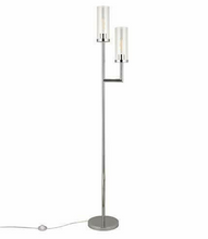 Load image into Gallery viewer, Meyer&Cross FL0435 Basso 69.5" Polished Nickel Floor Lamp w/ Clear Glass Shades