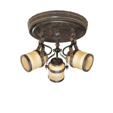 Load image into Gallery viewer, Hampton Bay 9 in. 3-Light Iron Oxide Semi-Flush Mount EC9076IO