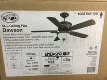 Load image into Gallery viewer, Hampton Bay Dawson 54 in. Indoor Weathered Copper Ceiling Fan AC426-WCP