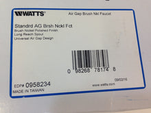 Load image into Gallery viewer, Watts 1-Handle Water Dispenser Faucet Air Gap Brushed Nickel 0958234