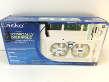 Load image into Gallery viewer, Lasko 2138 8 in. Electrically Reversible Twin Window Fan with Thermostat