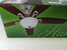 Load image into Gallery viewer, Hunter 53090 Builder Deluxe 52" Indoor Brushed Nickel Ceiling Fan w/ Light Kit