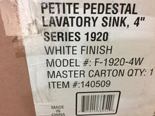 Load image into Gallery viewer, Foremost F-1920-4W Series 1920 19.125 in. L Pedestal Sink Basin in White