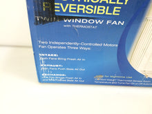Load image into Gallery viewer, Lasko 2138 8 in. Electrically Reversible Twin Window Fan with Thermostat