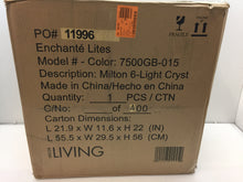 Load image into Gallery viewer, Decor Living Milton 6-Light Chrome Crystal Pendant 7500GB-015