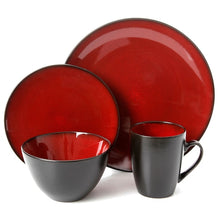Load image into Gallery viewer, Gibson Elite 94827.16 Soho Lounge Burgundy 16pc Dinnerware Set - Red