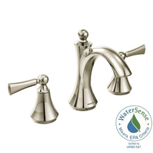 Load image into Gallery viewer, MOEN T4520NL Wynford 8" Widespread High-Arc Bathroom Faucet Polished Nickel