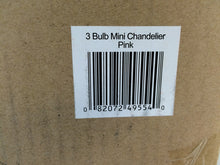 Load image into Gallery viewer, Tadpoles 3 Bulb Mini Chandelier Pink CCHAPL004