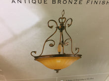 Load image into Gallery viewer, Hampton Bay Freemont 13385-019 3-Light Antique Bronze Hanging Pendant 408897