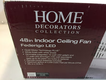 Load image into Gallery viewer, HDC SW1618WH Federigo 48" LED Indoor White Ceiling Fan 1001860269
