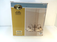 Load image into Gallery viewer, Hampton Bay WB0390/SC-1 Halophane 5-Light Brushed Nickel Chandelier 245200
