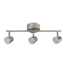 Load image into Gallery viewer, Globe Electric 59020 Hunter 3-Light Brushed Nickel LED Dimmable Track Lighting