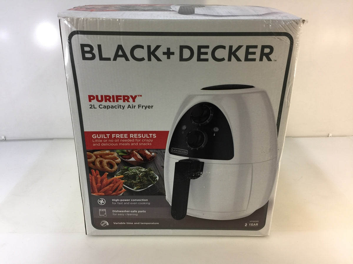 Black+Decker HF100WD Purify 2-Liter Air Fryer – NT Electronics LLC