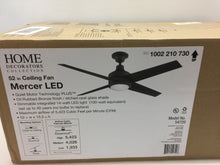 Load image into Gallery viewer, HDC 54729 Mercer 52" LED Indoor Oil Rubbed Bronze Ceiling Fan 1002210730