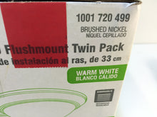 Load image into Gallery viewer, (2-PACK) CE JAL8011L/BN 13" Brushed Nickel LED Flushmount 1001720499