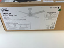 Load image into Gallery viewer, Hampton Bay 14924 Mercer 52 in. White Ceiling Fan 582399
