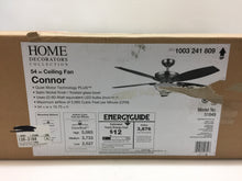 Load image into Gallery viewer, HDC 51849 Connor 54" LED Satin Nickel Dual-Mount Ceiling Fan 1003241809